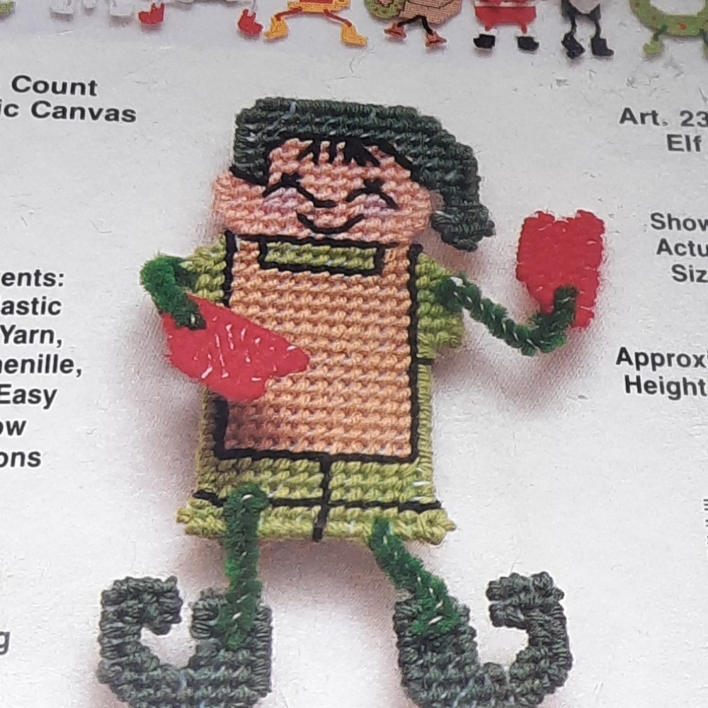 NMI Plastic Character Needlepoint ELF 2313 Christmas Craft
